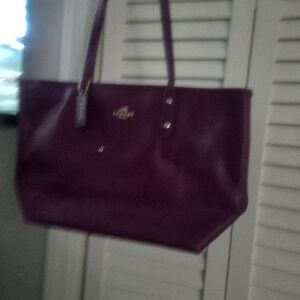 Coach Purple Tote Bag